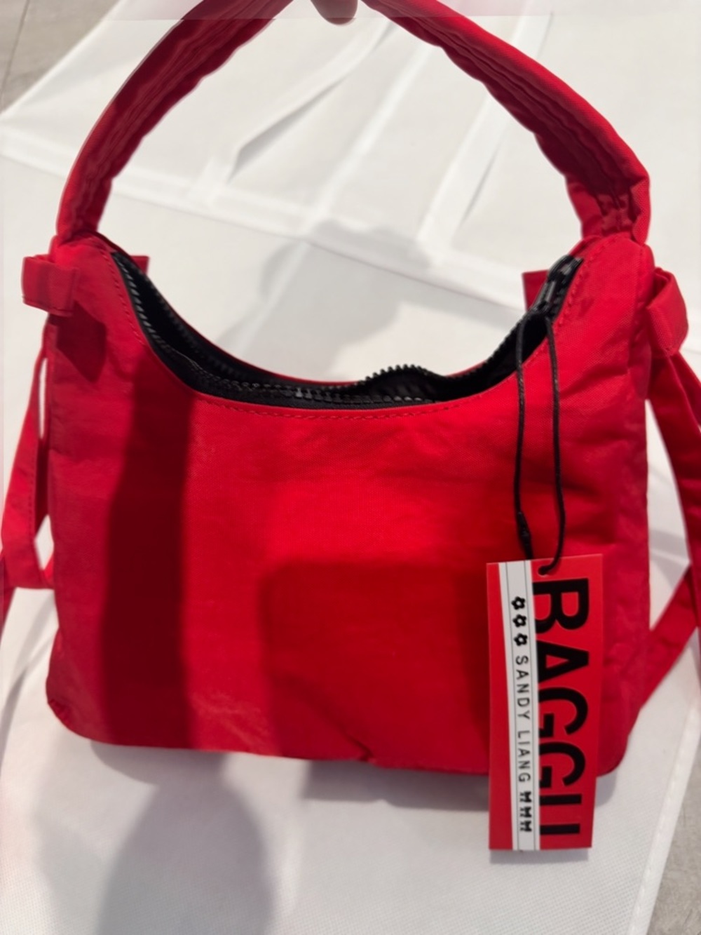 Baggu X Sandy Liang Red Nylon Shoulder Bag